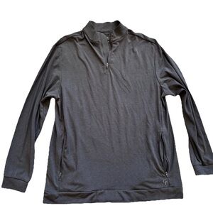 COZY EARTH Charcoal Quarter-Zip Sweatshirt w/ Pockets Bamboo Soft Large